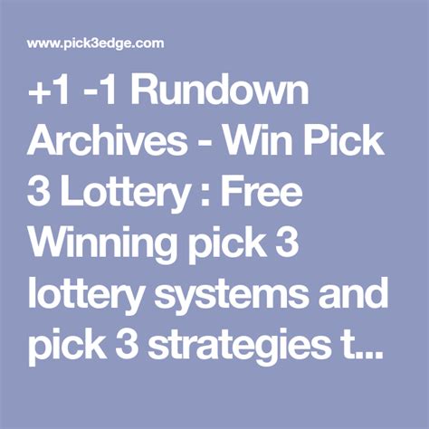 lottery strategies archives
